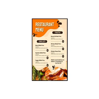 Tauler de menú digital de 65 "4K